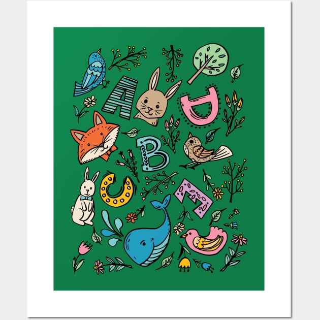 Forest Friends ABC Wall Art by SWON Design